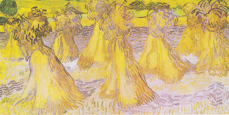 Vincent Van Gogh Field with sheaves of grain